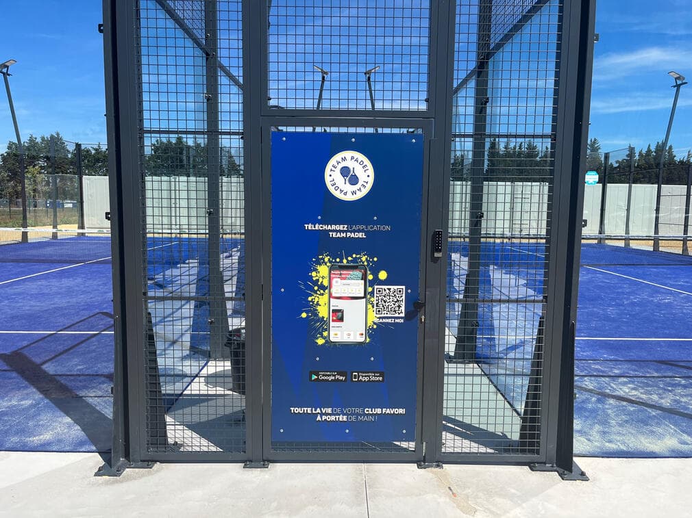 Entrée du terrain — application Team Padel
